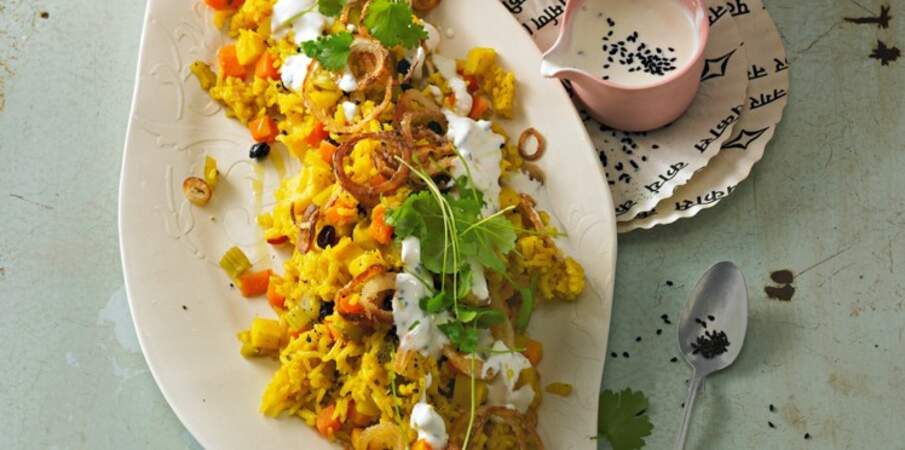 Riz pilaf au panais et curry doux
