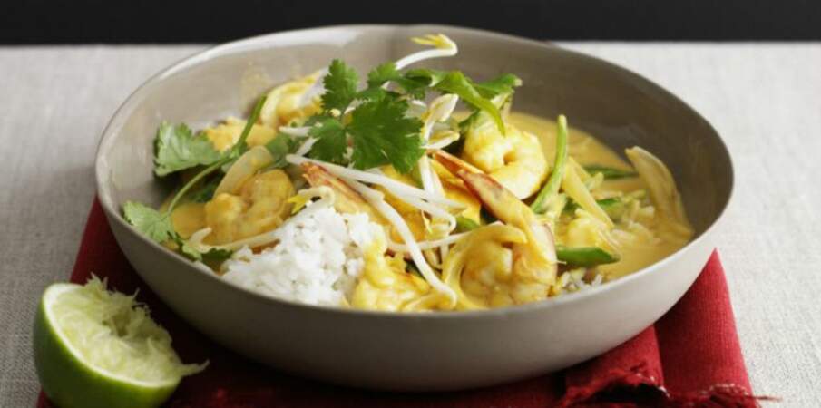 Curry indien de crevettes