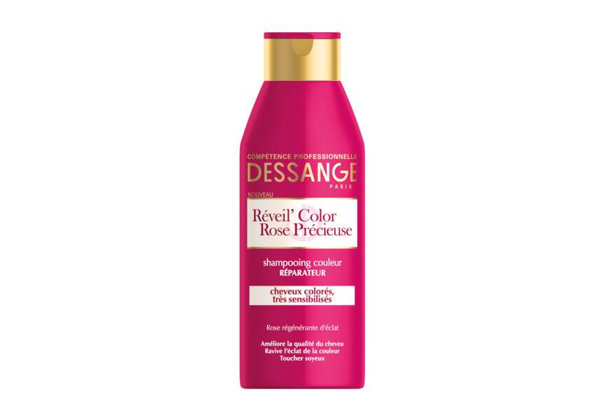 Le shampooing couleur réparation Réveil Color Rose Précieuse Dessange