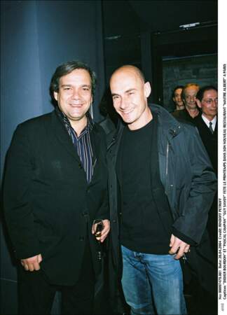Didier Bourdon et Pascal Campan dans le restaurant de Guy Savoy en 2004.