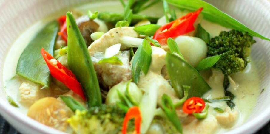 Curry vert de poisson à la thaïe