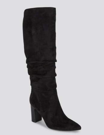 bottes plissées femme
