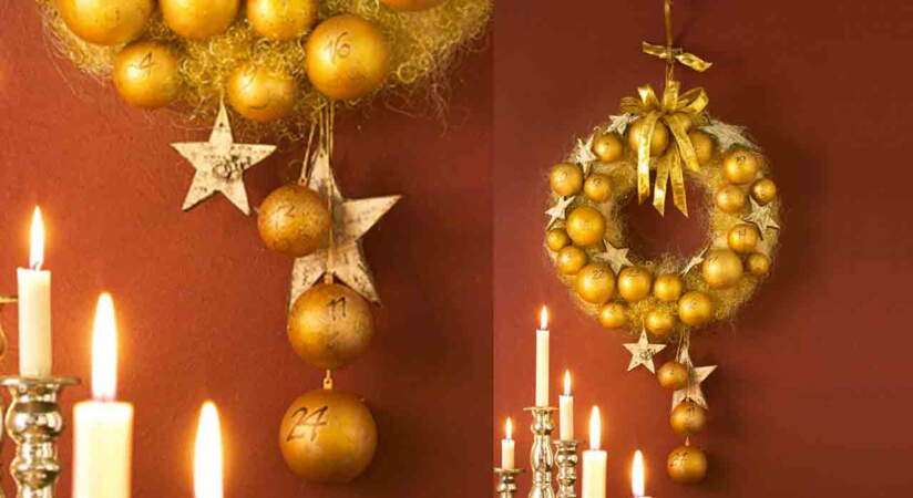 Guirlande De Noël Dorée Scintillante - Décoration Sapin, Couronne, Fenêtre - Ambiance Festive - Réutilisable