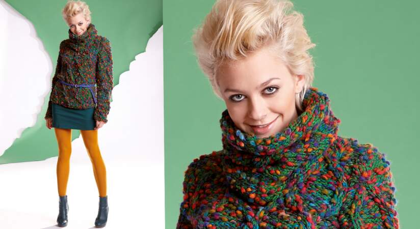 Modèle de tricot gratuit : un pull et son snood