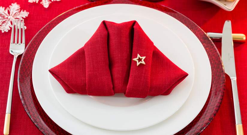 Comment présenter vos serviettes de table à Noël ? : Femme Actuelle Le MAG