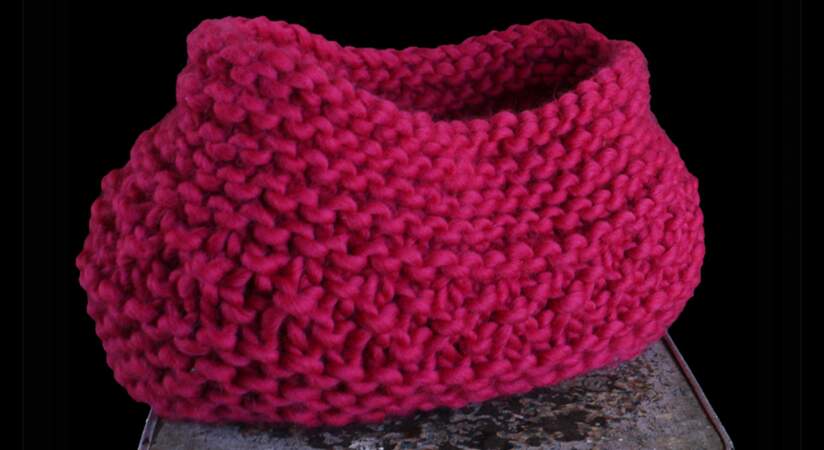Un panier à tricoter