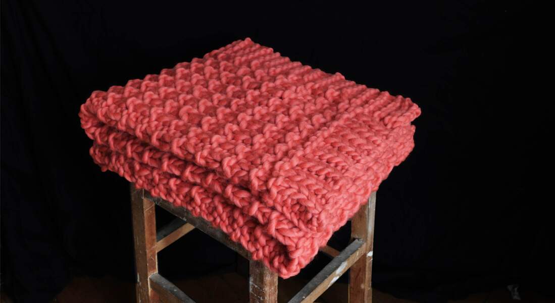 Un plaid à tricoter