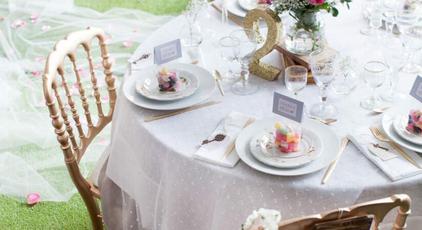 Une table de mariage glamour