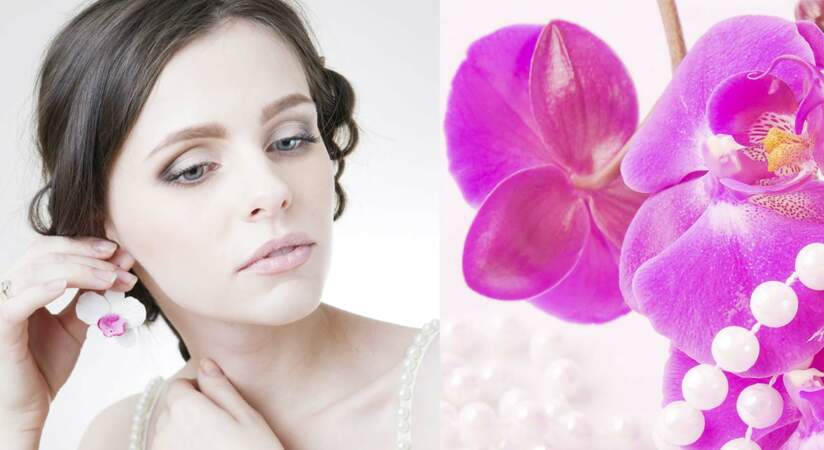 Faire un bijou avec une fleur fraîche d'orchidée