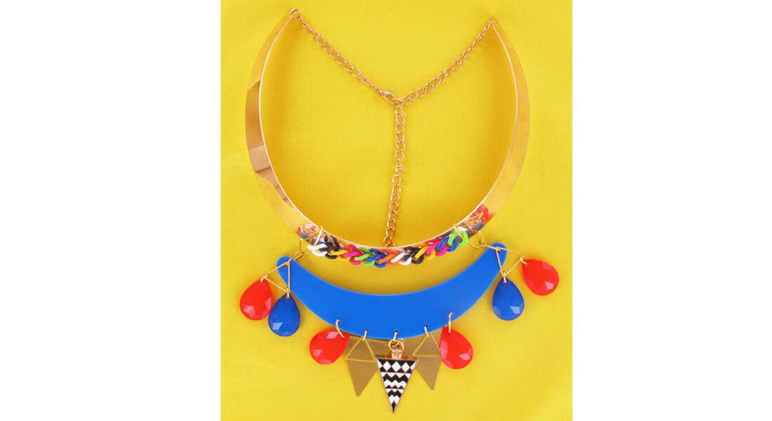 Un collier pop-art façon Rainbow Loom