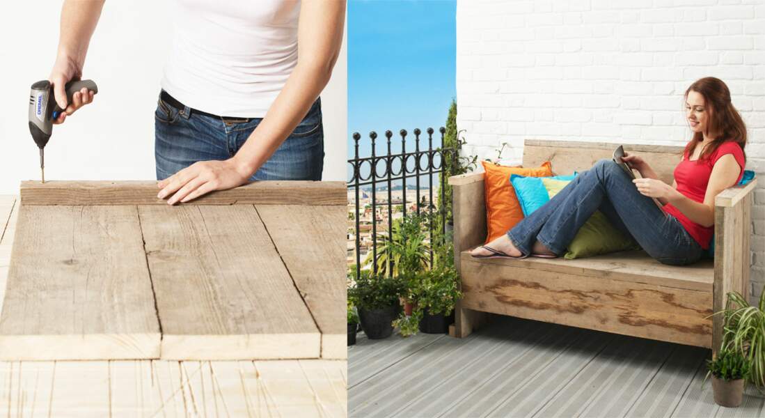 Aménager sa terrasse avec un banc en bois