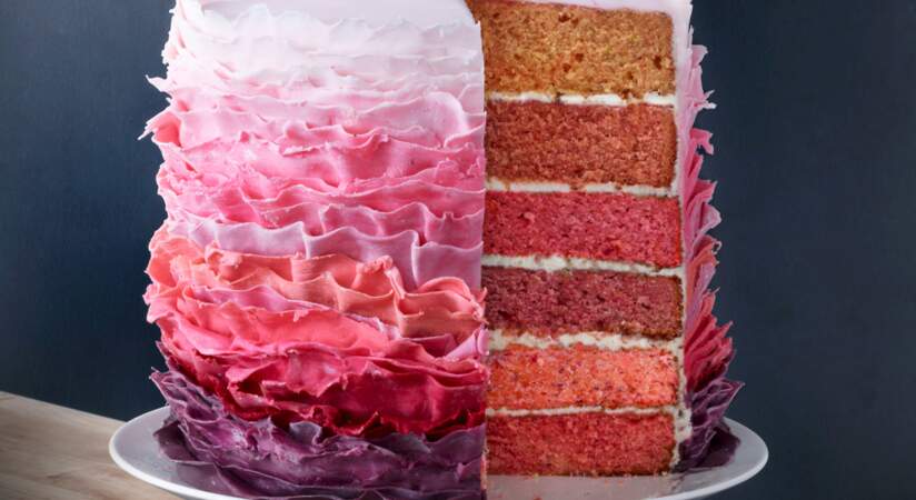 Un rainbow cake girly