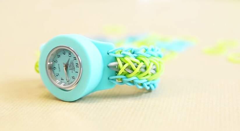 Tuto pour un bracelet de montre Rainbom Loom avec des élastiques