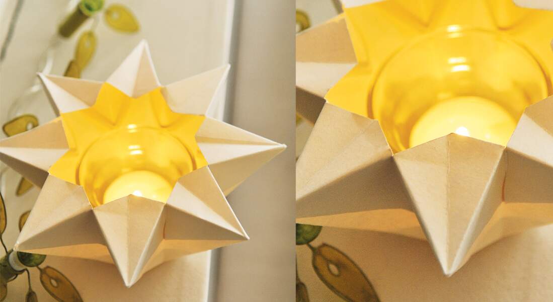 Origami facile : un photophore étoilé