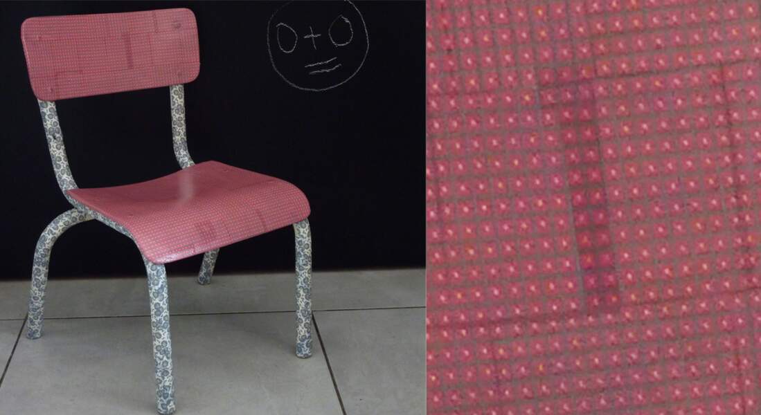 Une chaise d’école customisée