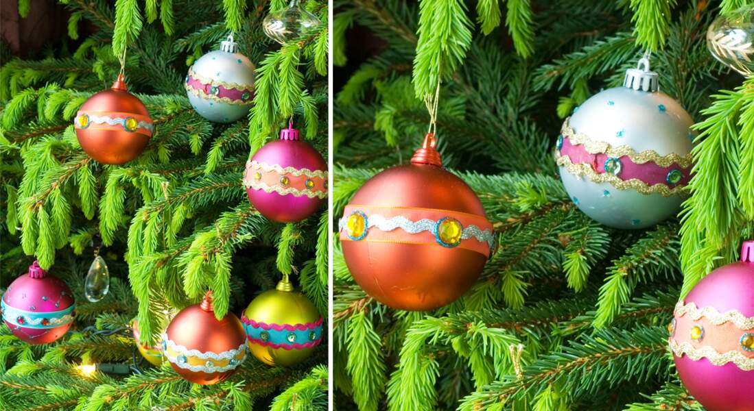 Déco de noël colorée : des boules de Noël personnalisées