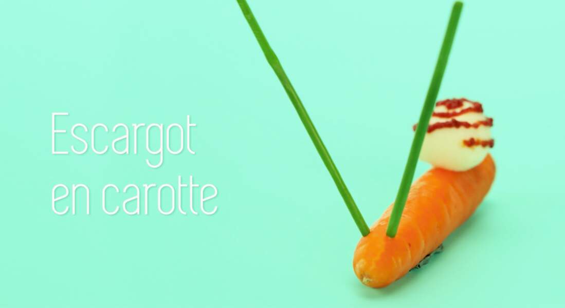 Des escargots en carotte et mozzarella
