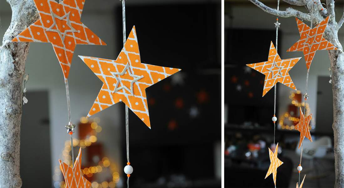 Décoration de Noël : une guirlande d’étoiles en papier