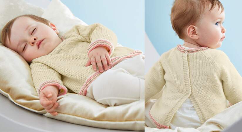 Chaussettes bebe 1 a 3 mois tricot fait main - Un grand marché