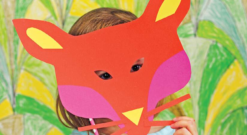 Mardi gras : un masque renard en papier pour le carnaval