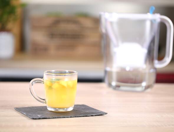 La recette de l'Ice Tea pêche-menthe à l'eau filtrée