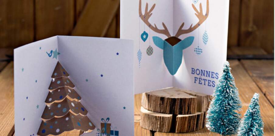 Des cartes pop-up à imprimer pour les fêtes de fin d’année