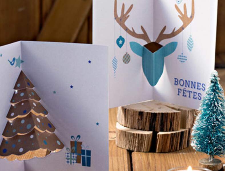 Des cartes pop-up à imprimer pour les fêtes de fin d’année