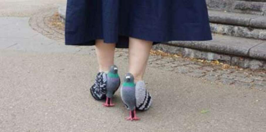 Des chaussures à talon en forme…de pigeon