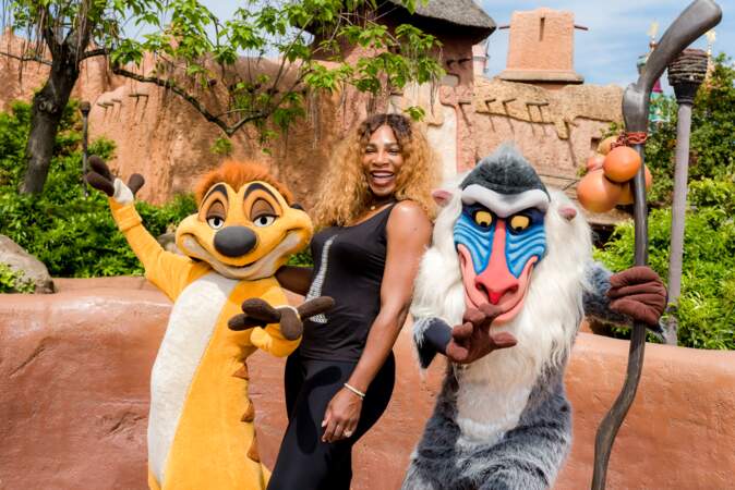 Serena Williams fait honneur à la sortie du nouveau film Le Roi Lion à Disneyland Paris 