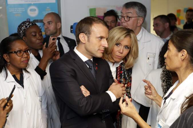 Brigitte Macron et son époux Emmanuel.