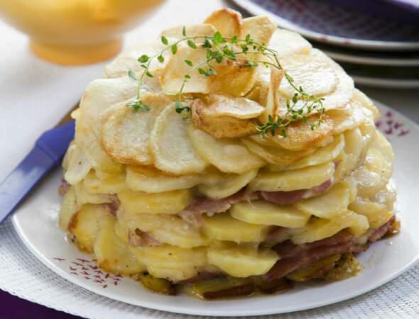 Pommes de terre et jambon express