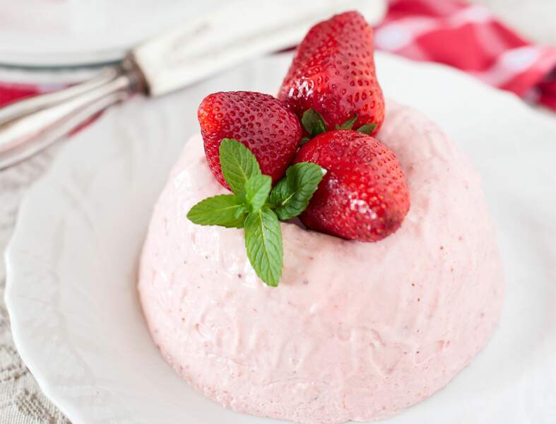 Mousse glacée aux fraises