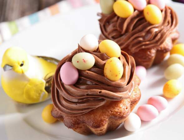 Cupcakes au chocolat pour Pâques sans gluten
