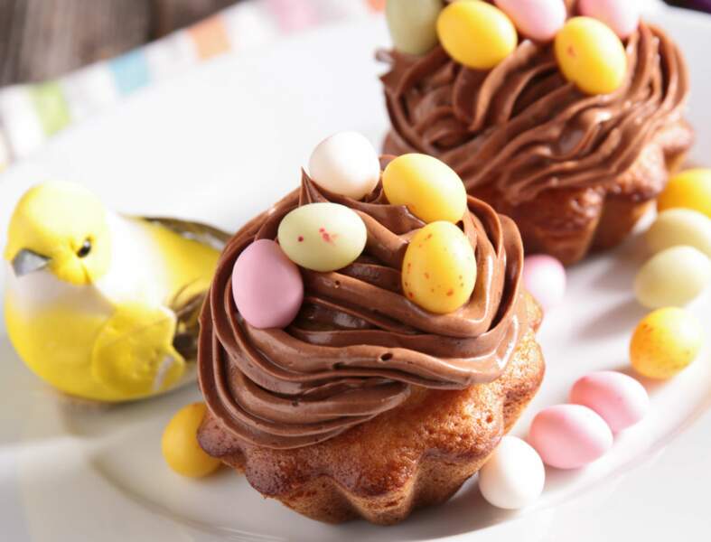 Cupcakes au chocolat pour Pâques sans gluten