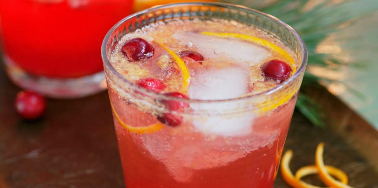 Cocktail Cranberry Fizz avec et sans alcool
