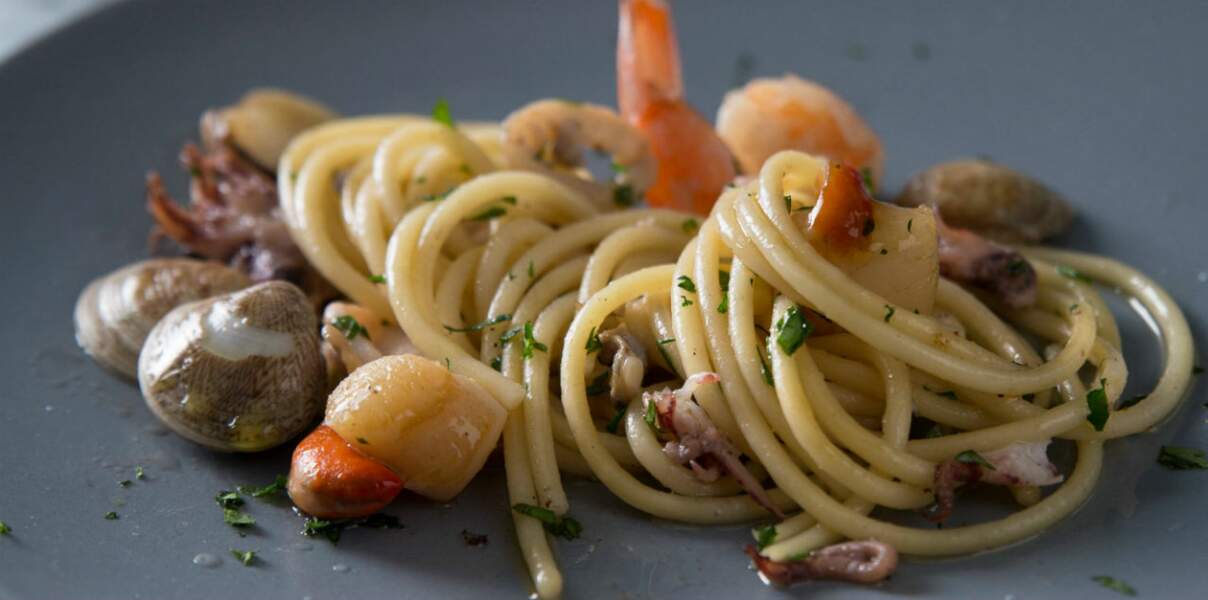 Spaghetti épicées aux fruits de mer