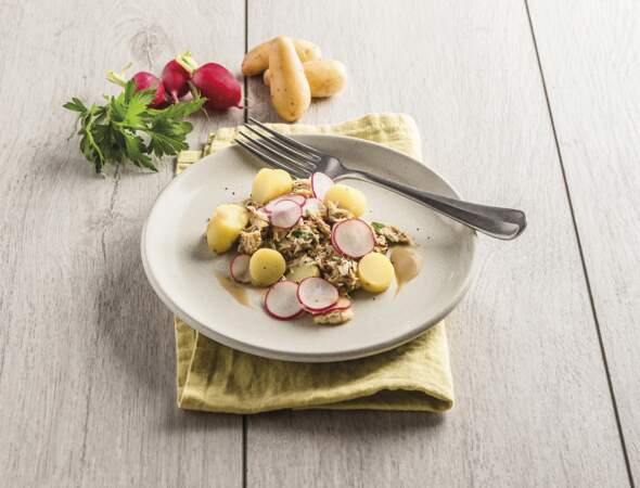 Salade de rattes du Touquet aux maquereaux et radis