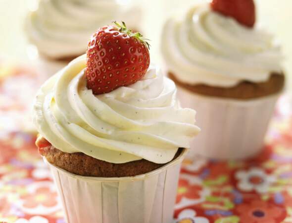 Cupcakes à la fraise