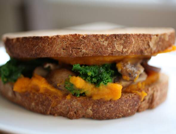Sandwich au potimarron et chou kale