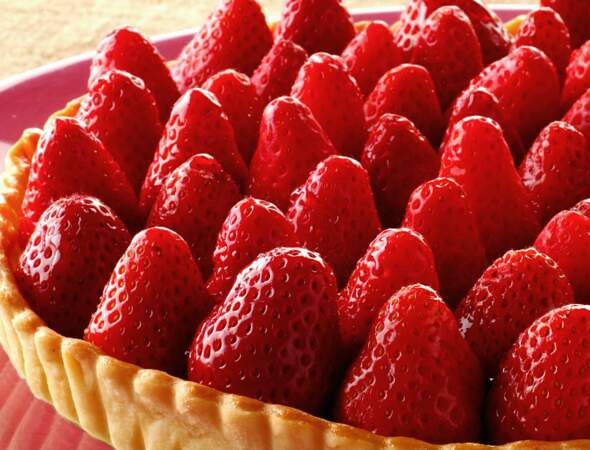 Tarte aux fraises sans crème patissière