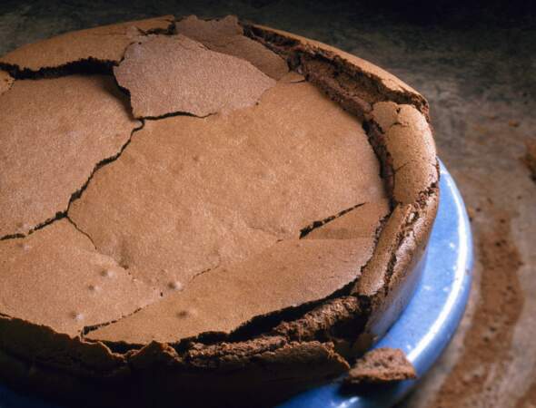 Gâteau avec du chocolat en poudre