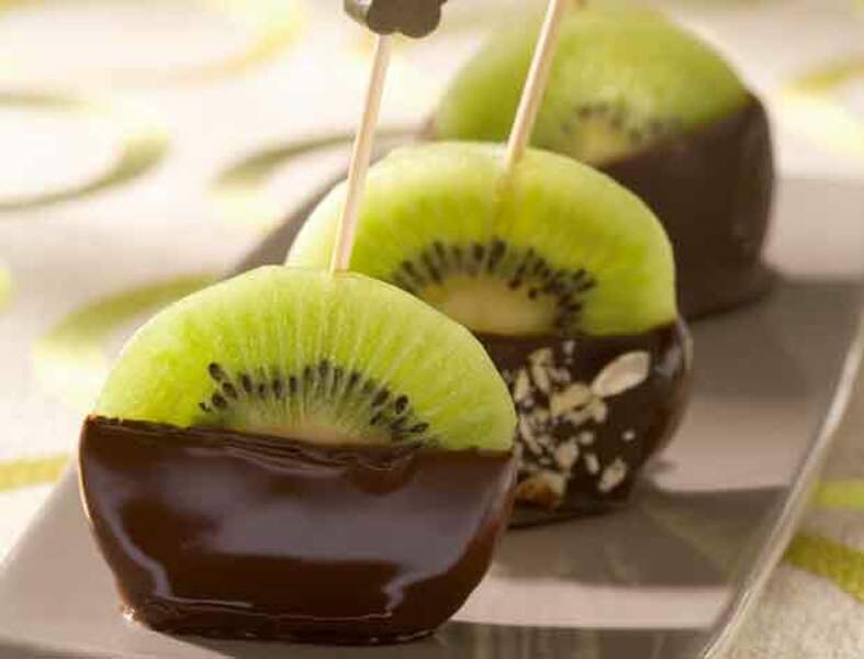 Sucettes de kiwi de l’Adour au chocolat