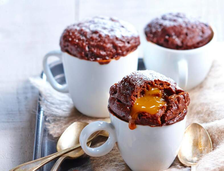 Mug cake choco-caramel