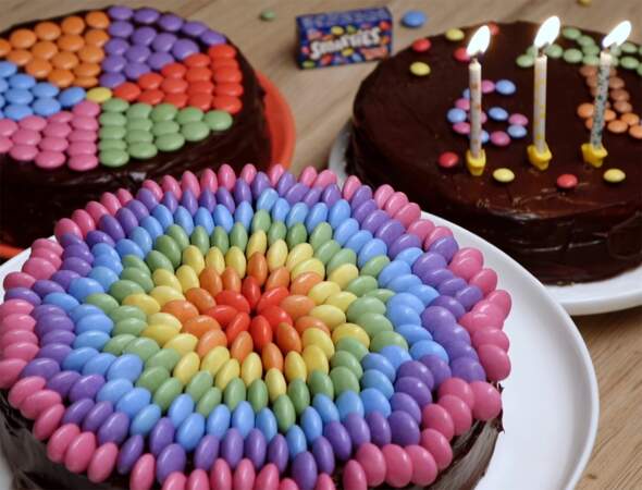 Gâteau d'anniversaire aux smarties