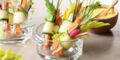 Mini roulés de courgette au surimi et légumes croquants