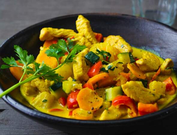 Fricassée de dinde au curry