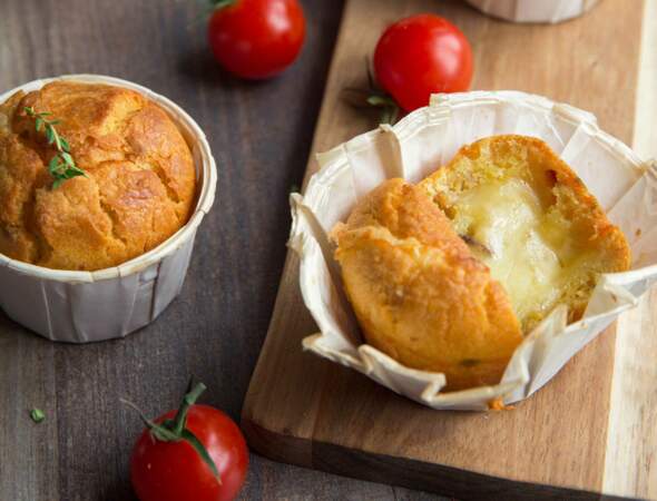Muffins aux tomates séchées & Raclette