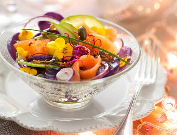 La salade de pommes de terre vitelottes et saumon d’Anne Alassane