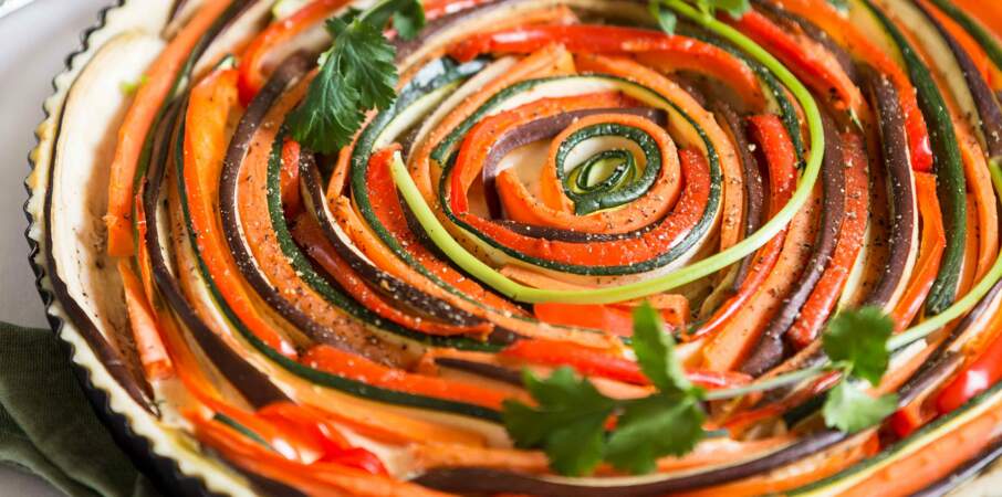 Tarte spirale aux légumes du soleil