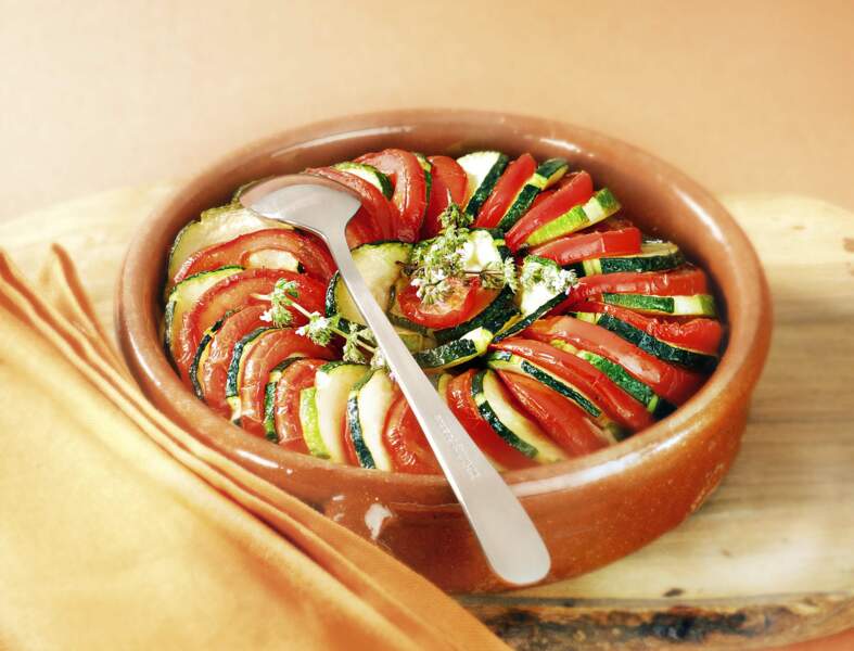 Tian courgettes tomates